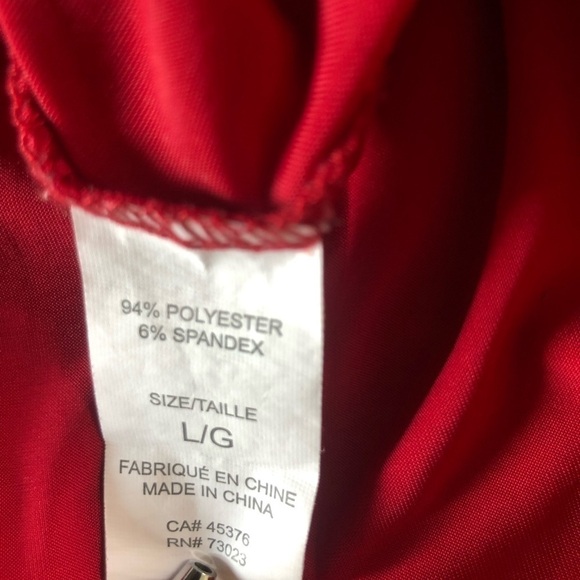 Boho Red Flowy  Pullover Draped Top Large - Picture 8 of 8